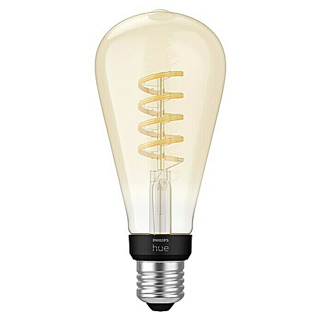 Philips Hue LED-Lampe White Ambiance Filament (E27, Dimmbar, 550 lm, 7 W, Lampenbezeichnung: ST72)