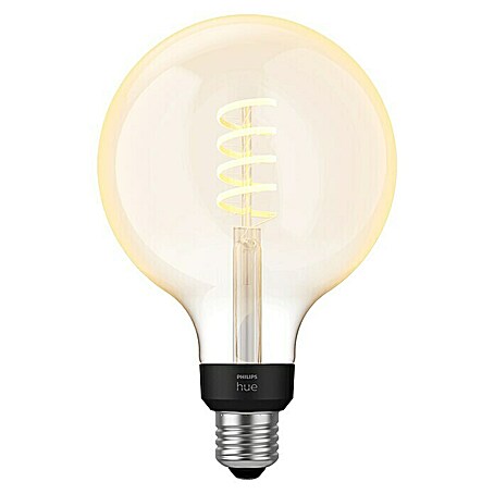 Philips Hue LED-Lampe White Ambiance Filament (E27, Dimmbar, 550 lm, 7 W, Lampenbezeichnung: G125)