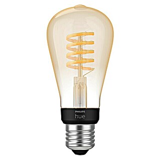 Philips Hue LED-Lampe White Ambiance Filament (7 W, ST64, 550 lm, 1 Stk.)