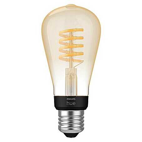 Philips Hue LED-Lampe White Ambiance Filament (E27, Dimmbar, 550 lm, 7 W, Lampenbezeichnung: ST64)