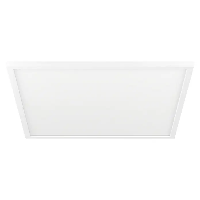 Philips Hue LED-Panel Aurelle - 39 W, L x B x H: 60 x 60 x 4,6 cm, Weiß, Warmweiß - Weiße LED-Deckenleuchte mit rechteckigem Design. Ideal für moderne Büros und Wohnräume, sorgt für eine helle und gleichmäßige Ausleuchtung.