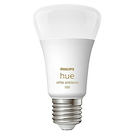 Philips Hue LED-Lampe White Ambiance (E27, Dimmbar, 1.100 lm, 8 W, 1 Stk.)