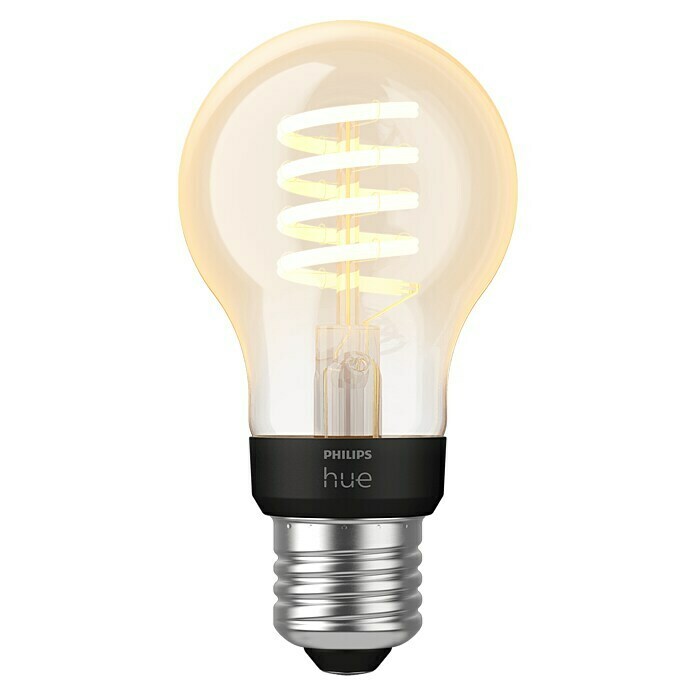 Philips Hue LED-Leuchtmittel White Ambiance FilamentE27, 7 W, A60, 550 lm, 1 Stk. Front View