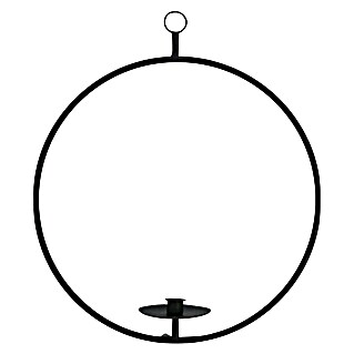 Kerzenhalter Ring (Schwarz, Durchmesser: 52,2 cm, Metall)