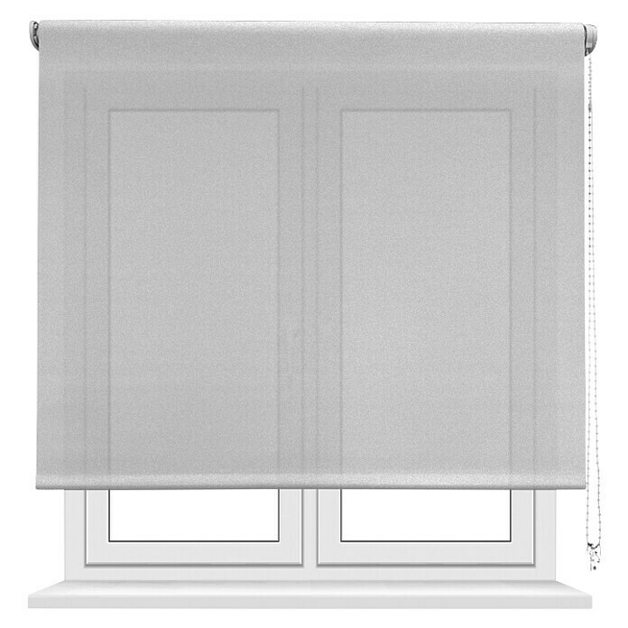 Estor enrollable Screen gris y blanco con cadena Tamaño Estores 90x250