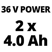 Einhell Power X-Change Akku-Rasenmäher GE-CM 43 Li M Kit (36 V, Li-Ionen, 4 Ah, 2 Akkus, Schnittbreite: 43 cm)