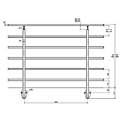 Dolle Geländer-Set PS 201 (Seitenmontage, Aluminium, Dark Grey, Länge: 150 cm) | BAUHAUS