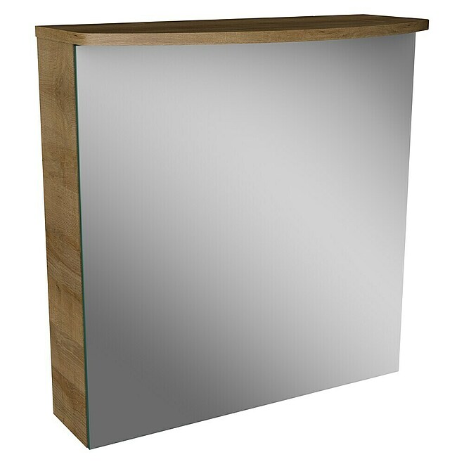 Camargue Swing LED-Spiegelschrank  (DIN Anschlag: Links, Berg Eiche)