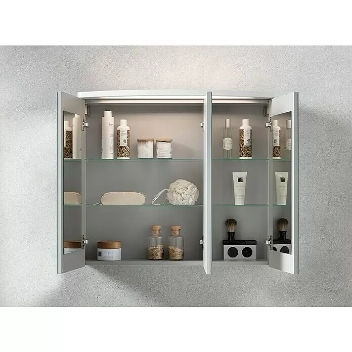 Camargue Swing K LED-Spiegelschrank - B x H: 90 x 70,2 cm, Mit Beleuchtung, Grafit - Stimmungsaufnahme