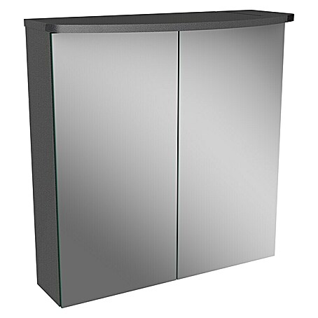 Camargue Swing LED-Spiegelschrank (B x H: 60 x 70,5 cm, Mit Beleuchtung, Grafit)
