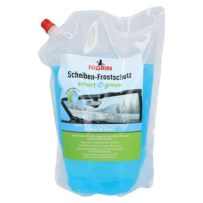 Nigrin Scheibenfrostschutz-Konzentrat Smart'n Green2 l, Ergiebigkeit: Bis zu 6 l Frostschutz Front View