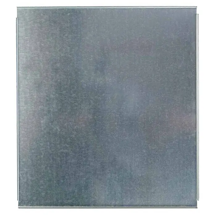 Bellissa Fachboden Filo - L x B: 27 x 30 cm, Silber - Ein glattes, quadratisches Blech, das durch seine schlichte Eleganz und die silberfarbene Oberfläche besticht. Ideal für vielfältige Anwendungen.