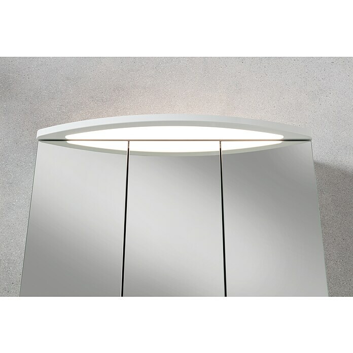 Camargue Armoire de toilette à LED Swing (l x h: 80 x 70.5 cm, avec  éclairage, aggloméré, blanc)
