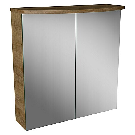 Camargue Swing LED-Spiegelschrank (B x H: 60 x 70,5 cm, Mit Beleuchtung, Berg Eiche)