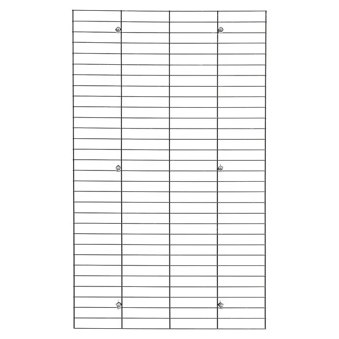 Bellissa Wandboard Fermo60,5 x 99 cm, Stahl - Draufsicht eines rechteckigen schwarzen Geschirrspülregals mit horizontalen und vertikalen Stangen und Montageteilen.