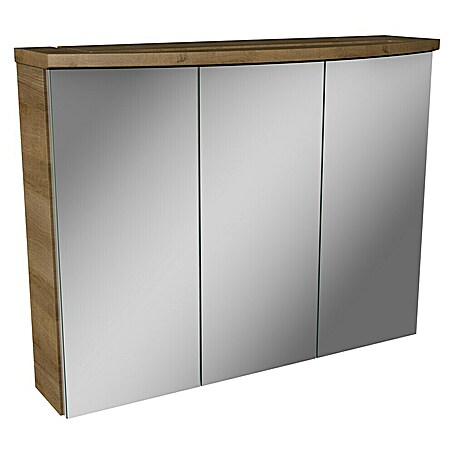 Camargue Swing LED-Spiegelschrank (B x H: 80 x 70,5 cm, Mit Beleuchtung, Berg Eiche)