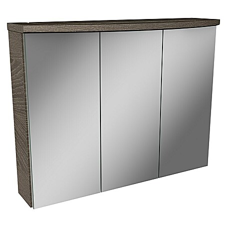 Camargue Swing LED-Spiegelschrank (B x H: 80 x 70,5 cm, Mit Beleuchtung, Eiche Maron)