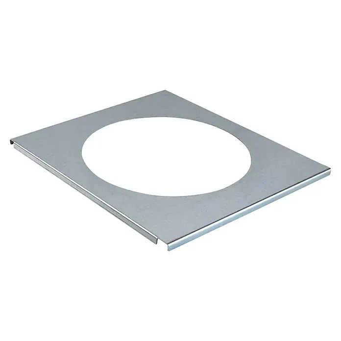 Bellissa Fachboden Filo 210 - L x B: 27 x 30 cm, Silber - Metallabdeckung mit kreisförmiger Aussparung.
