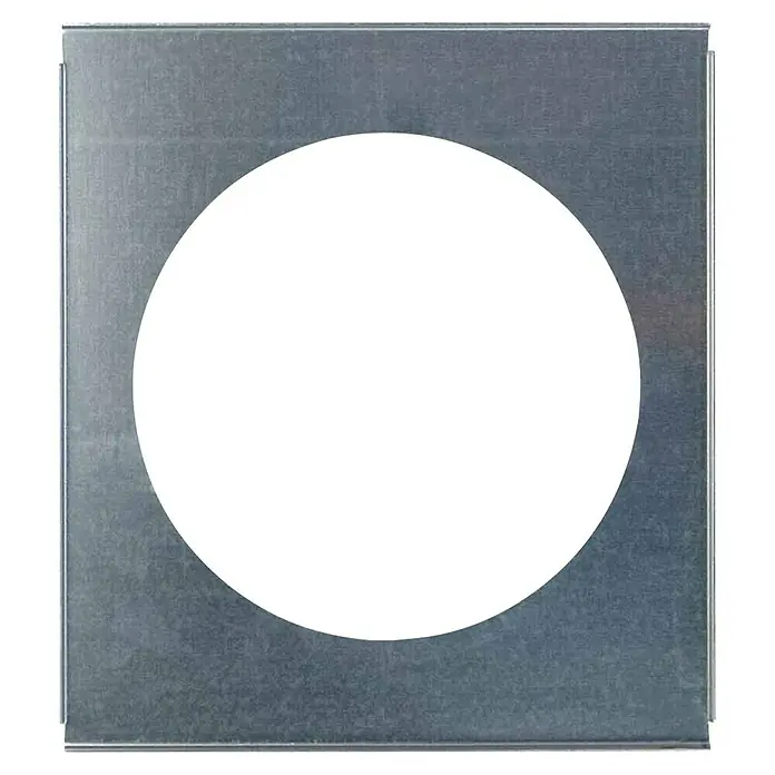 Bellissa Fachboden Filo 210 - L x B: 27 x 30 cm, Silber - Metallische Lüftungsplatte mit rundem Ausschnitt. Ideal für Lüftungssysteme und Installationen.