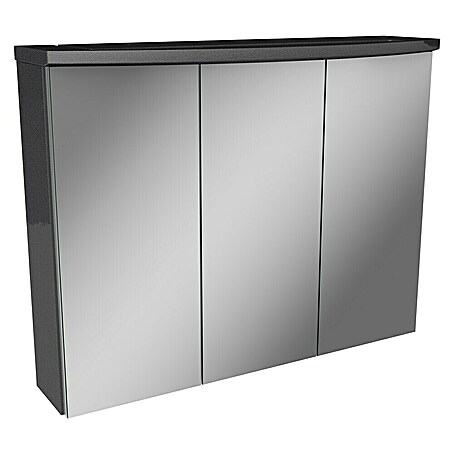 Camargue Swing LED-Spiegelschrank (B x H: 80 x 70,5 cm, Mit Beleuchtung, Grafit)