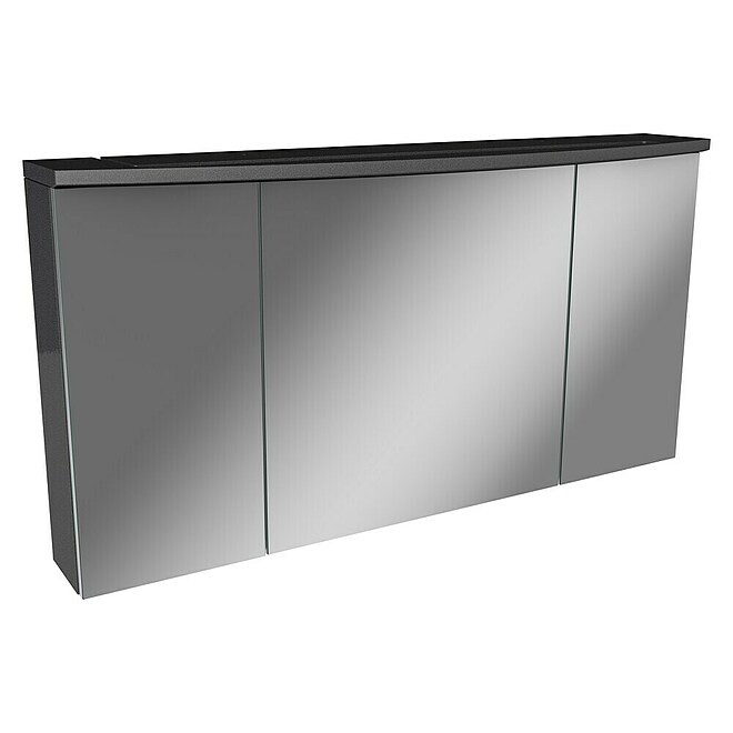 Camargue Swing LED-Spiegelschrank  (B x H: 120 x 70,5 cm, Grafit)