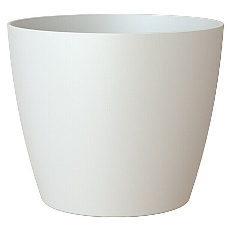 Artevasi San Remo Übertopf rund Matt (Außenmaß (Ø x H): 30 x 27,3 cm, Kunststoff, Weiß)