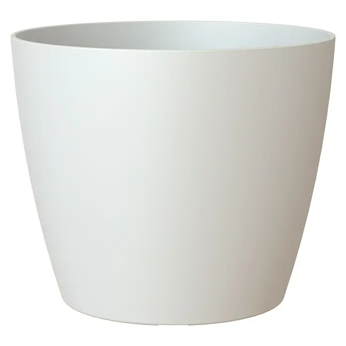 Artevasi San Remo Übertopf rund Matt - Außenmaß (Ø x H): 6 x 5,8 cm, Kunststoff, Weiß - Weißer, konischer Pflanztopf aus Kunststoff für den Innenbereich mit glatter Oberfläche und schlichtem Design.