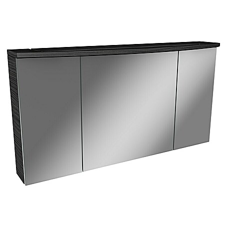 Camargue Swing LED-Spiegelschrank (B x H: 120 x 70,5 cm, Mit Beleuchtung, Dark Oak)
