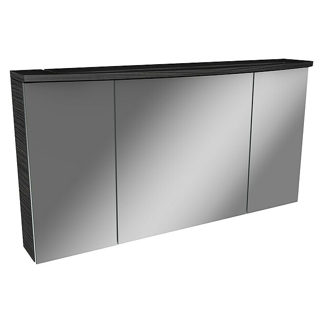 Camargue Swing LED-Spiegelschrank  (B x H: 120 x 70,5 cm, Dark Oak)