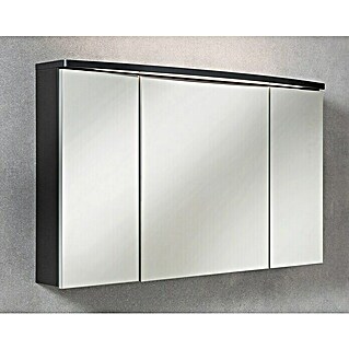 Camargue Swing LED-Spiegelschrank (B x H: 120 x 70,5 cm, Mit Beleuchtung, Spanplatte, Grafit)