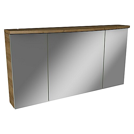 Camargue Swing LED-Spiegelschrank (B x H: 120 x 70,5 cm, Mit Beleuchtung, Berg Eiche)