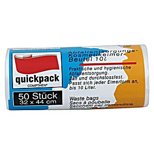 Quickpack Müllbeutel (Fassungsvermögen: 10 l, 50 Stk., Transparent)