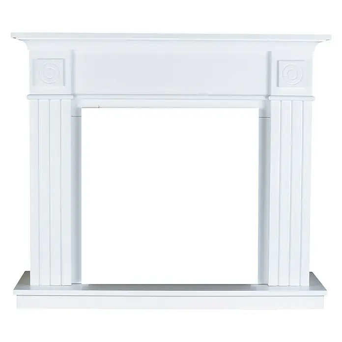 Marco Da Vinci - Blanco, 60 x 24 x 58 cm - Elegante chimenea blanca con diseño clásico, ideal para una decoración de salón con estilo.