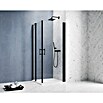 GEO Hit Pro Eckdusche B-PE210 (90 x 80 x 202,2 cm, Beschichtet, Schwarz, Glasstärke: 6 mm) | BAUHAUS