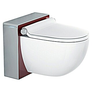 Grohe Wand-Dusch-WC-Set Sensia (Mit Spülrand, Mit schmutzabweisender Glasur, Waagerecht, Weiß/Rot)