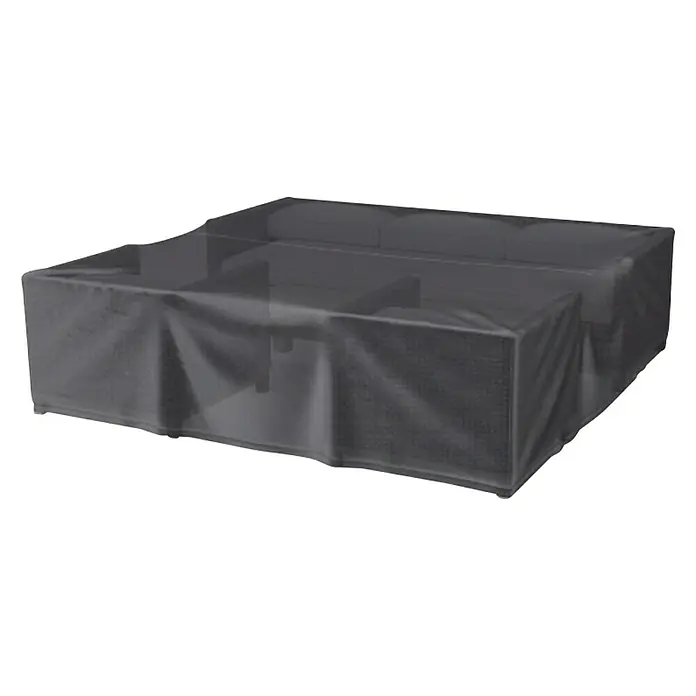 Loungemöbel-Schutzhülle Aerocover - L x B x H: 255 x 255 x 70 cm, Polyester, Anthrazit, Rechteckig - Abdeckung für eine Sofagarnitur im Freien, die vor Witterungseinflüssen schützt und die Lebensdauer der Möbel verlängert.