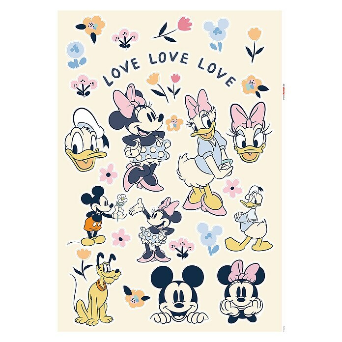 BAUHAUS Love x Love, Komar | cm) Wandtattoo 70 (50 Mickey Love, Mouse