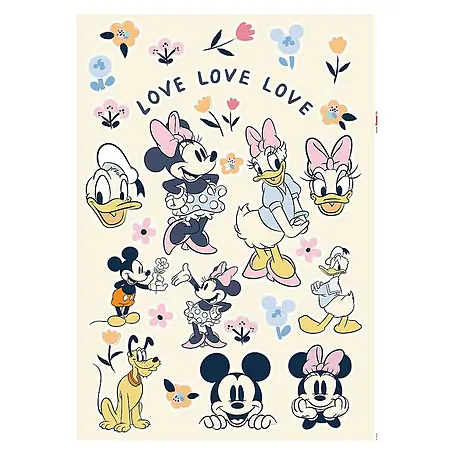 Komar  Wandtattoo Love, Love, Love Mickey Mouse