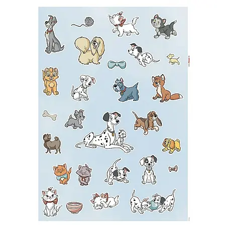Komar  Wandtattoo Disney Cats and Dogs