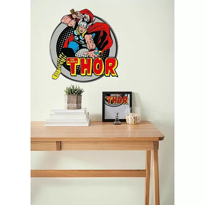 Komar Marvel Wandtattoo Thor Comic Classic - Bunt, 50 x 70 cm, 1 -tlg. - Stimmungsaufnahme
