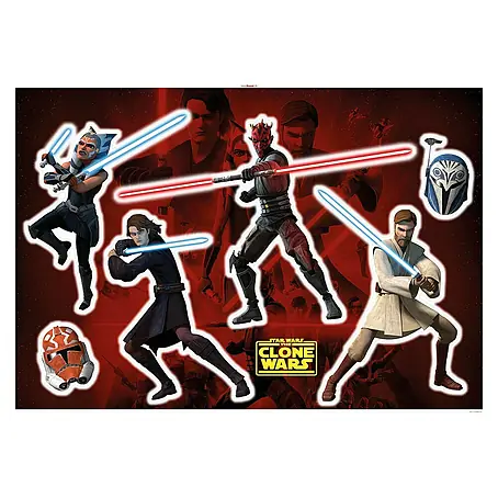 Komar Star Wars Wandtattoo Clone Wars Showdown