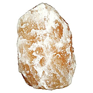 Globo Deko-Tischleuchte Salzkristallstein (1-flammig, Max. Leistung: 15 W, Orange, Höhe: 16 cm)