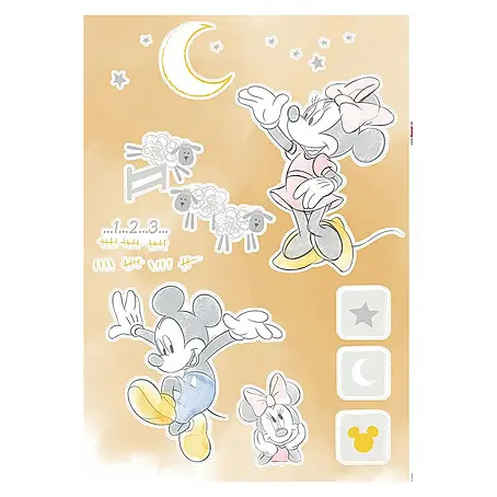Komar  Wandtattoo Mickey Mouse Counting Sheeps
