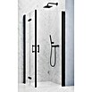 GEO Hit Pro Eckdusche B-PE410 (90 x 80 x 202,2 cm, Beschichtet, Schwarz, Glasstärke: 6 mm) | BAUHAUS