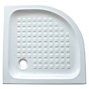 Plato de ducha cuarto de circulo porcelánico (L x An: 80 x 80 cm, Porcelana sanitaria, Blanco)