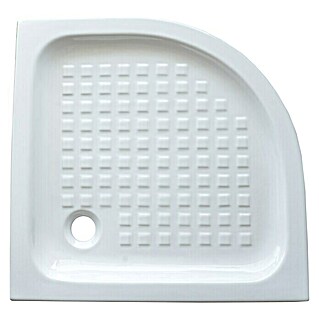 Plato de ducha cuarto de circulo porcelánico (L x An: 90 x 90 cm, Blanco)