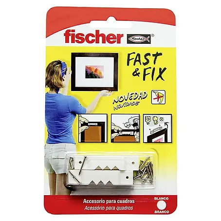 Fischer  Gancho para colgar cuadros rectos Fast & Fix