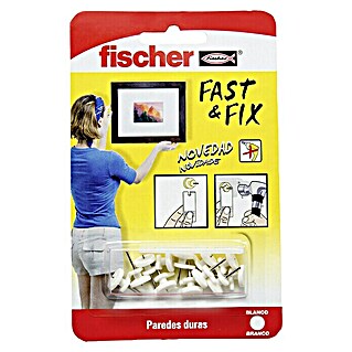 Fischer Gancho para colgar cuadros Fast & Fix (12 ud., Blanco)
