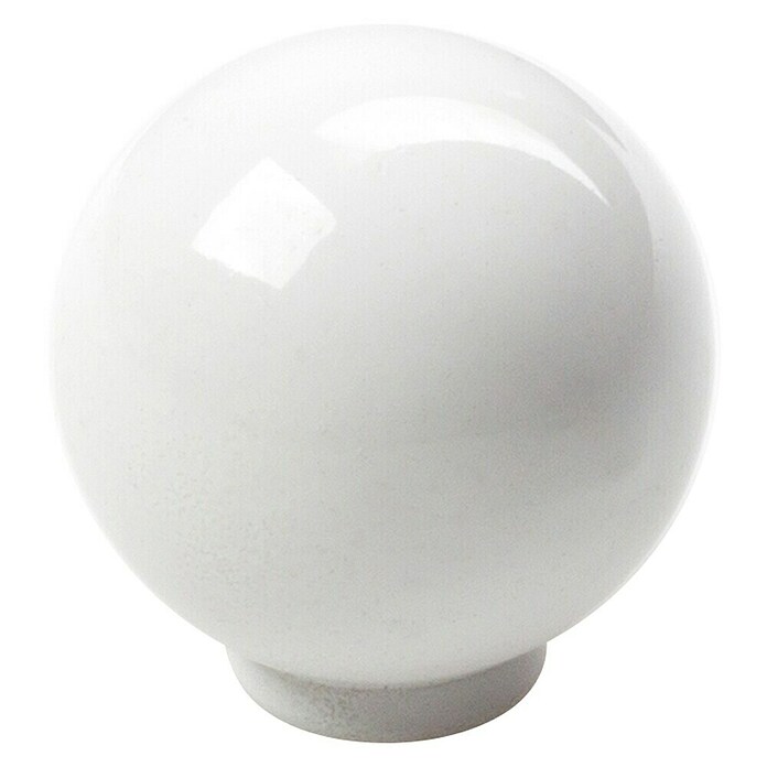 Möbelknopf (Ø x H: 25 x 26 mm, Kunststoff, Weiß)