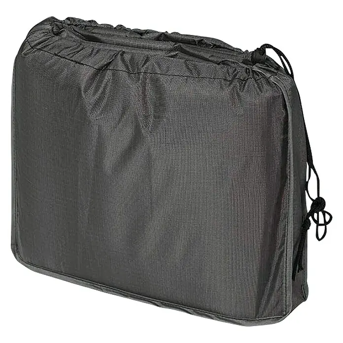 Funda protectora Aerocover - L x An x Al: 250 x 100 x 70 cm - Una bolsa de transporte rectangular gris con cierre de cordón, ideal para guardar y transportar diversos objetos, especialmente práctica cuando estás en movimiento.